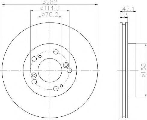 HELLA PAGID 8DD355107131 Тормозной диск