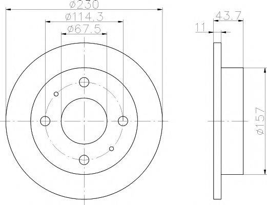 HELLA PAGID 8DD355107171 Тормозной диск