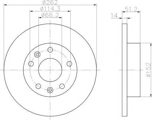 HELLA PAGID 8DD355107181 Тормозной диск