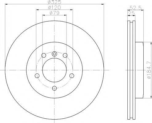 HELLA PAGID 8DD355107661 Тормозной диск