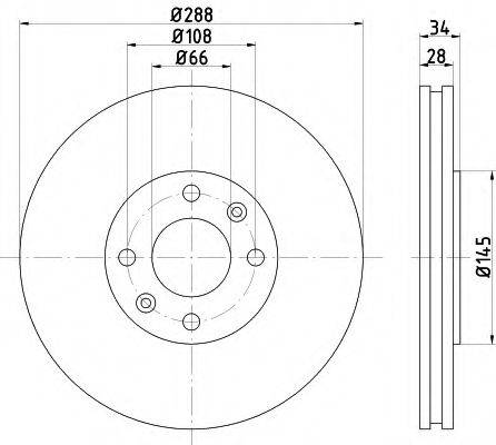 HELLA PAGID 8DD355107841 Тормозной диск