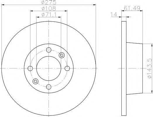 HELLA PAGID 8DD355107851 Тормозной диск