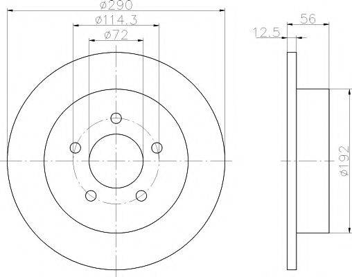 HELLA PAGID 8DD355107901 Тормозной диск