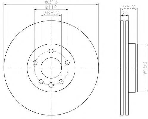 HELLA PAGID 8DD355108101 Тормозной диск