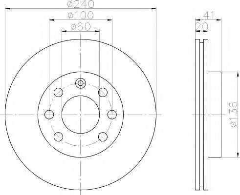 HELLA PAGID 8DD355108321 Тормозной диск