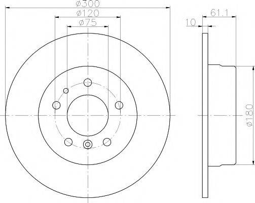 HELLA PAGID 8DD355101731 Тормозной диск