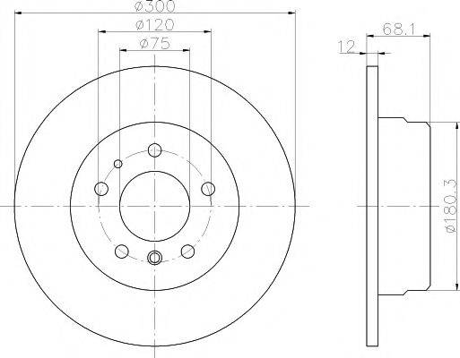 HELLA PAGID 8DD355101751 Тормозной диск