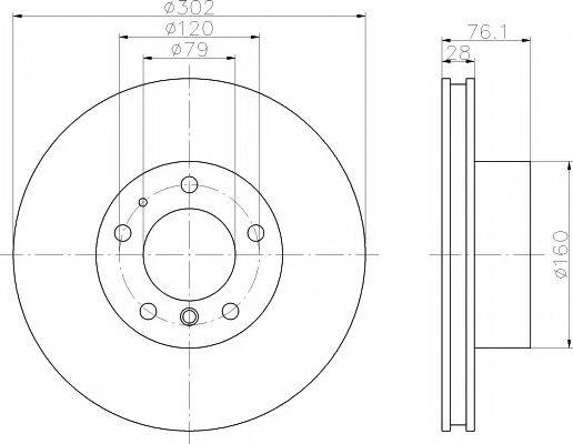 HELLA PAGID 8DD355101741 Тормозной диск