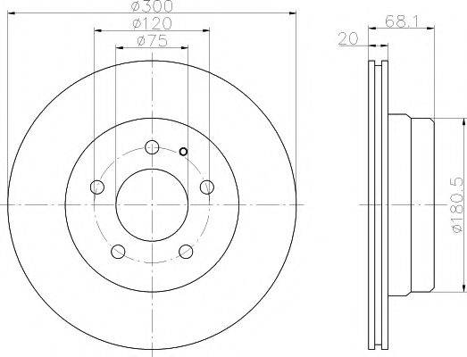 HELLA PAGID 8DD355101771 Тормозной диск
