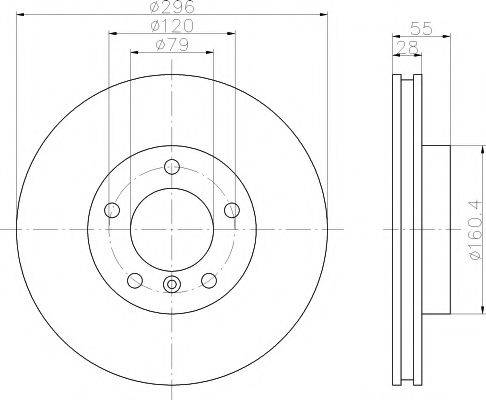 HELLA PAGID 8DD355103781 Тормозной диск