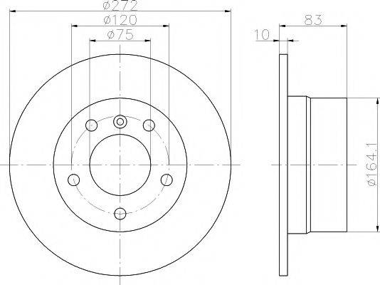 HELLA PAGID 8DD355104811 Тормозной диск