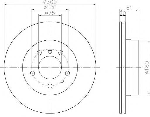 HELLA PAGID 8DD355104121 Тормозной диск
