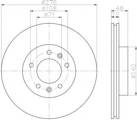 HELLA PAGID 8DD355102451 Тормозной диск