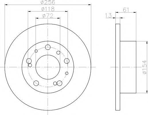 HELLA PAGID 8DD355100701 Тормозной диск