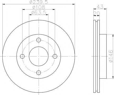 HELLA PAGID 8DD355102221 Тормозной диск