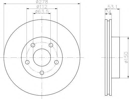 HELLA PAGID 8DD355106141 Тормозной диск