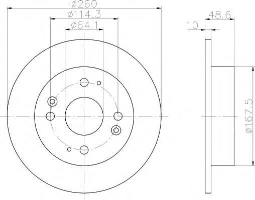 HELLA PAGID 8DD355105311 Тормозной диск