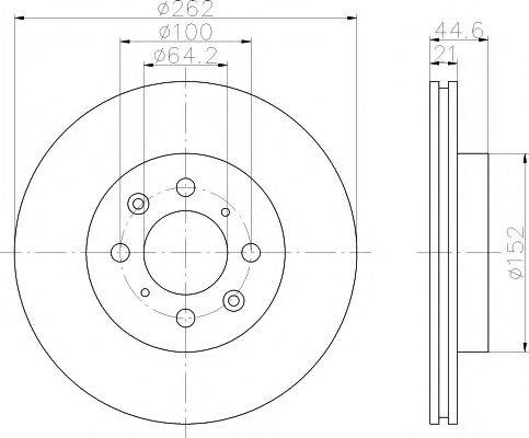 HELLA PAGID 8DD355103121 Тормозной диск