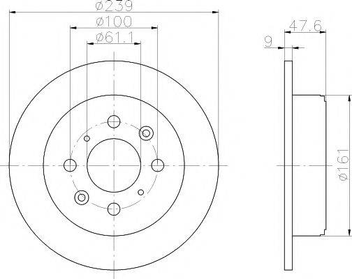 HELLA PAGID 8DD355104951 Тормозной диск