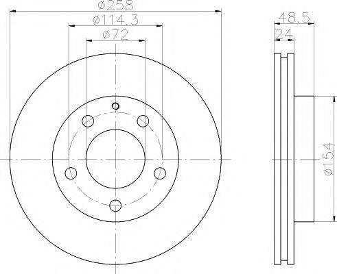 HELLA PAGID 8DD355103221 Тормозной диск