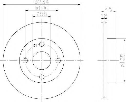 HELLA PAGID 8DD355103171 Тормозной диск