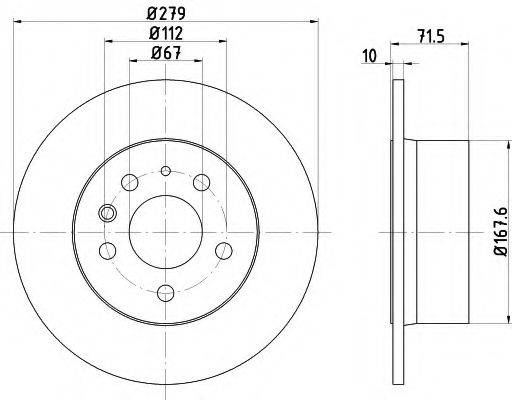 HELLA PAGID 8DD355100991 Тормозной диск