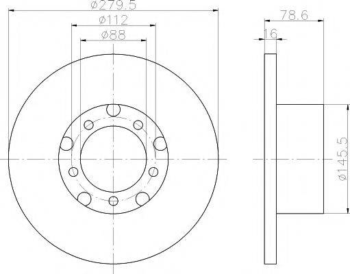 HELLA PAGID 8DD355100201 Тормозной диск