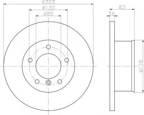 HELLA PAGID 8DD355100391 Тормозной диск