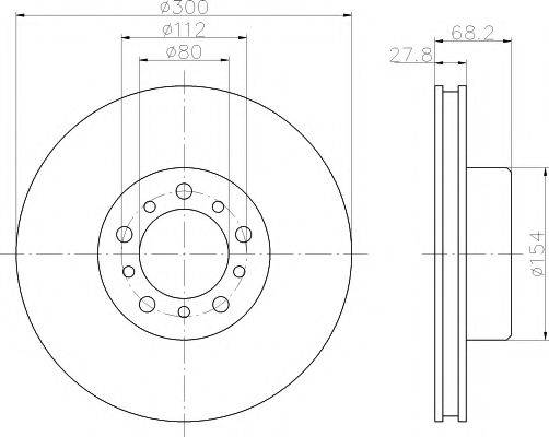 HELLA PAGID 8DD355100981 Тормозной диск