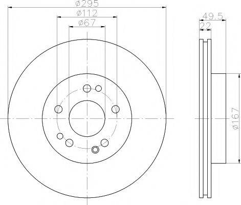 HELLA PAGID 8DD355102761 Тормозной диск