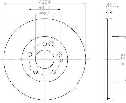 HELLA PAGID 8DD355103031 Тормозной диск