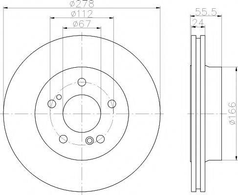 HELLA PAGID 8DD355103041 Тормозной диск