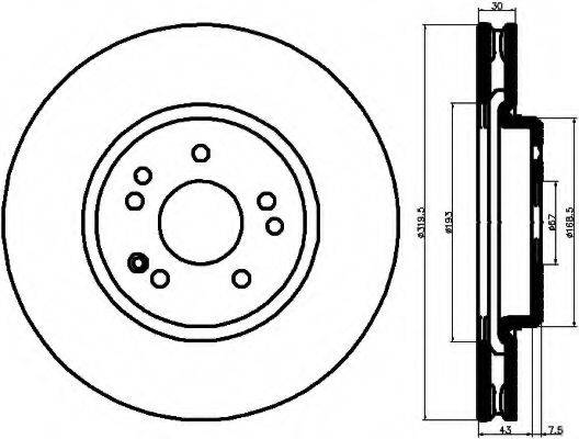 HELLA PAGID 8DD355103401 Тормозной диск