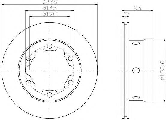 HELLA PAGID 8DD355105811 Тормозной диск