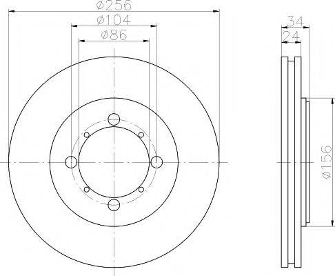 HELLA PAGID 8DD355105121 Тормозной диск