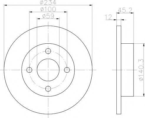 HELLA PAGID 8DD355103341 Тормозной диск