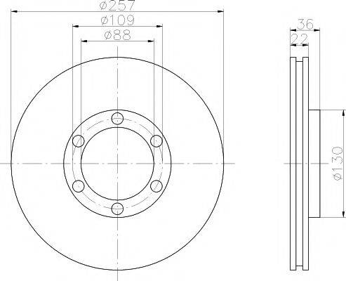 HELLA PAGID 8DD355104711 Тормозной диск