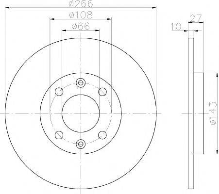 HELLA PAGID 8DD355100851 Тормозной диск