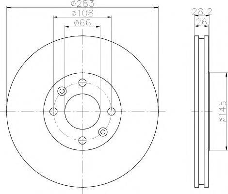 HELLA PAGID 8DD355105041 Тормозной диск