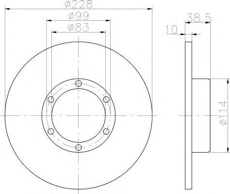 HELLA PAGID 8DD355100031 Тормозной диск