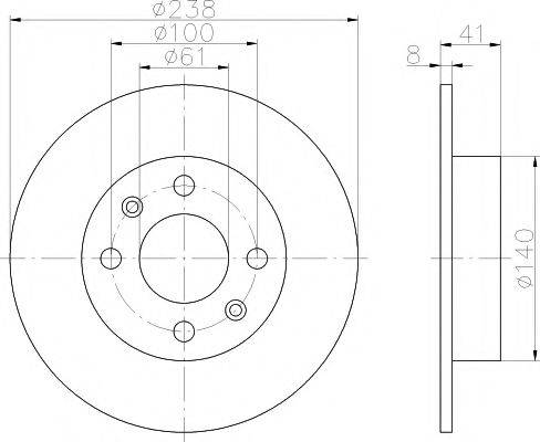 HELLA PAGID 8DD355101221 Тормозной диск