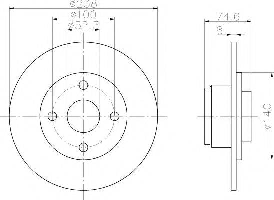 HELLA PAGID 8DD355104021 Тормозной диск