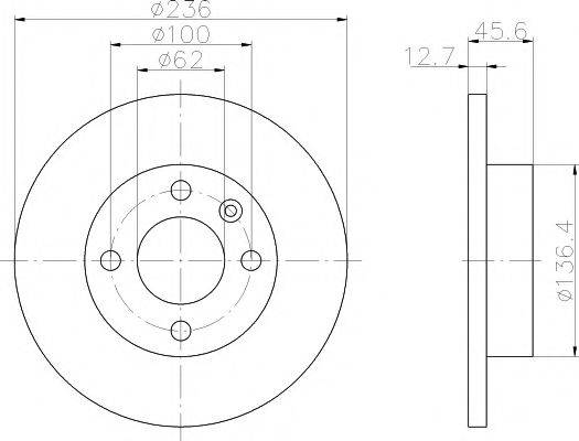 HELLA PAGID 8DD355105871 Тормозной диск