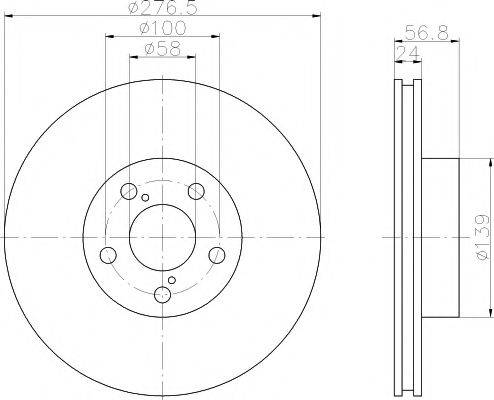 HELLA PAGID 8DD355106341 Тормозной диск