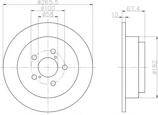 HELLA PAGID 8DD355105331 Тормозной диск