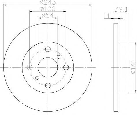 HELLA PAGID 8DD355101441 Тормозной диск