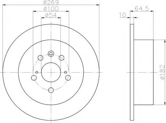 HELLA PAGID 8DD355104061 Тормозной диск