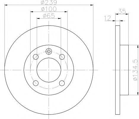 HELLA PAGID 8DD355100121 Тормозной диск