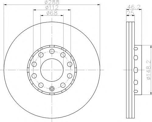 HELLA PAGID 8DD355102811 Тормозной диск