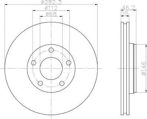 HELLA PAGID 8DD355105551 Тормозной диск